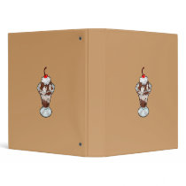 Ice Cream Sundae 3 Ring Binder