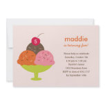 Ice Cream Sundae Birthday Party Invitation (Pink)