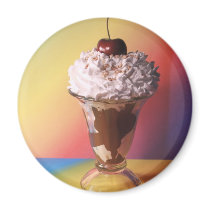 Ice Cream Sundae Fridge Magnet