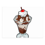 Ice Cream Sundae Post Card
