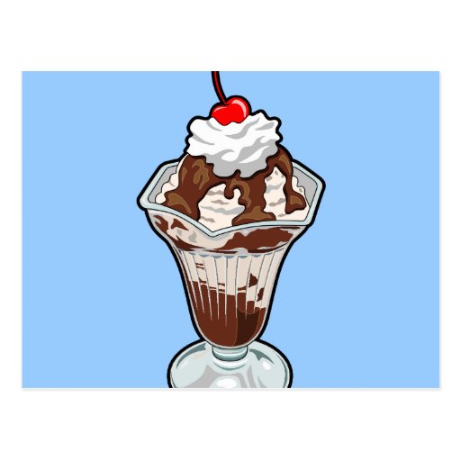 Ice Cream Sundae Postcard