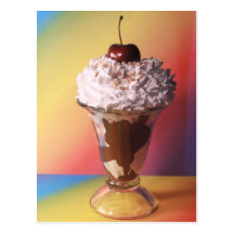 Ice Cream Sundae Postcard
