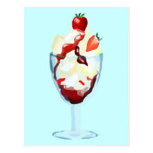 Ice Cream Sundae Postcards