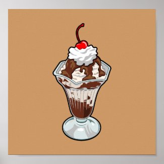 Ice Cream Sundae prints, gifts and jewelry