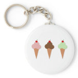 Ice Cream Trio Keychains