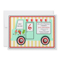 Ice Cream Truck Birthday Invitation