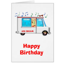 Ice Cream Truck with Music Greeting Cards