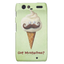 Ice Cream with Mustaches Motorola Droid RAZR Covers