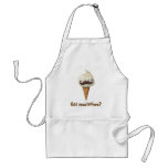 Ice Cream with Mustaches - custom txt - Apron