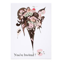 Ice Creme Galore Party Invitation invitations