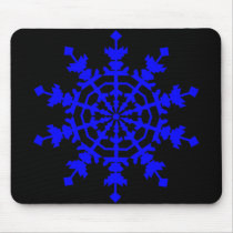 Ice Crystal - Blue mousepads