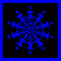Ice Crystal - Blue posters