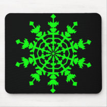 Ice Crystal - Green mousepads