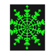 Ice Crystal - Green postcards by lonvig Ice Crystal - Green postcards