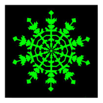 Ice Crystal - Green posters by lonvig Ice Crystal - Green posters