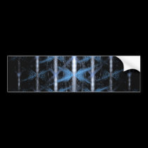 Ice Crystal Grove Fractal Art. Blue & Black Custom