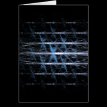 Ice Crystal Grove Fractal Art. Blue & Black Custom