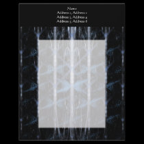 Ice Crystal Grove Fractal Art. Blue & Black Custom