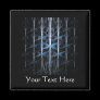 Ice Crystal Grove Fractal Art. Blue & Black Custom