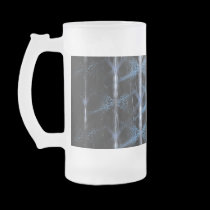 Ice Crystal Grove Fractal Art. Blue & Black Custom
