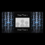 Ice Crystal Grove Fractal Art. Blue & Black Custom