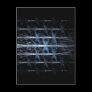 Ice Crystal Grove Fractal Art. Blue & Black Custom