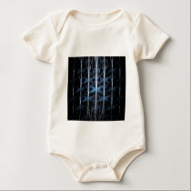 Ice Crystal Grove Fractal Art. Blue & Black Custom