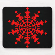 Ice Crystal - Red mousepads