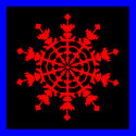 Ice Crystal - Red posters