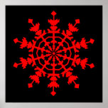 Ice Crystal - Red Print