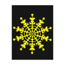 Ice Crystal - Yellow postcards by lonvig Ice Crystal - Yellow postcards
