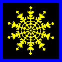 Ice Crystal - Yellow posters