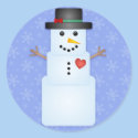 Ice Cube Snowman Holiday Stickers