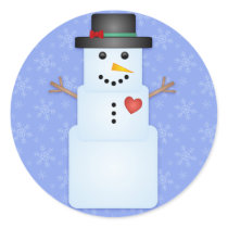 Ice Cube Snowman Holiday Stickers by mariannegilliand Ice Cube Snowman Holiday Stickers