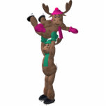 Ice Dancing Whimsical Reindeer Cut Outs