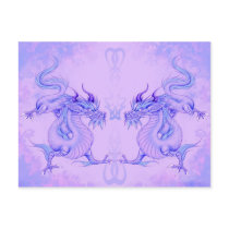Ice Eastern dragon postcards