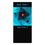 Ice Fire. Fractal Art. Blue. Rack Card