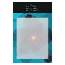 Ice Fire. Fractal Art. Blue. Personalized Stationery