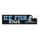 Ice Fish Iowa Bumper Stickers