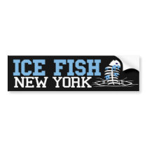 Ice Fish New York bumper stickers by FishNHuntObsessions Ice Fish New York bumper stickers