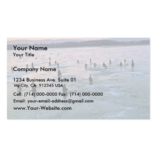 Ice Fishermen, Stoddard, WI Business Card Templates (front side)