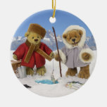 Ice Fishing Dinky Bears Christmas Tree Ornament