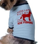 ICE FISHING DOG T SHIRT