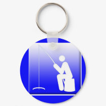 Ice Fishing Logo keychains