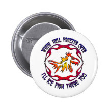 ICE FISHING PINBACK BUTTON