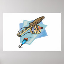 Ice Fishing Pole Print