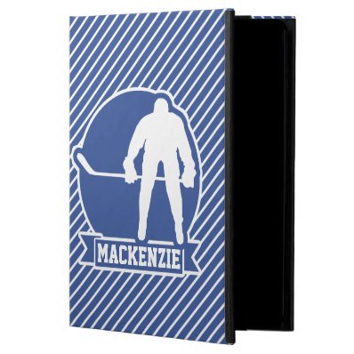 Ice Hockey, Blue & White Stripes, Sports iPad Air Case
