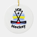Ice Hockey Crossed Sticks Ornaments
