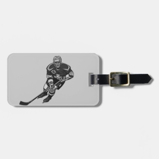 Ice Hockey Design Luggage Tags