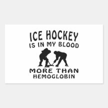Ice Hockey Design Rectangular Stickers
